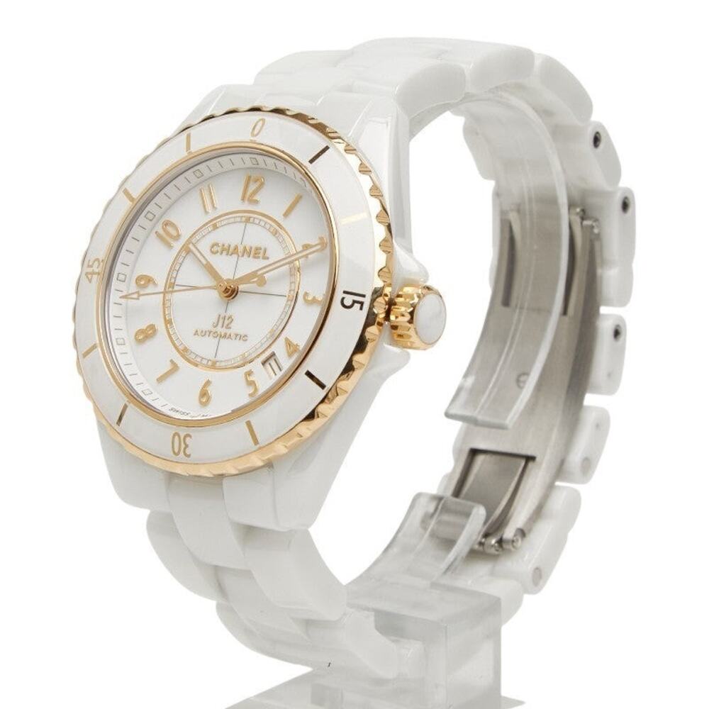 Chanel J12 Caliber 12.1 Automatic 18K Yellow Gold Ceramic Watch White